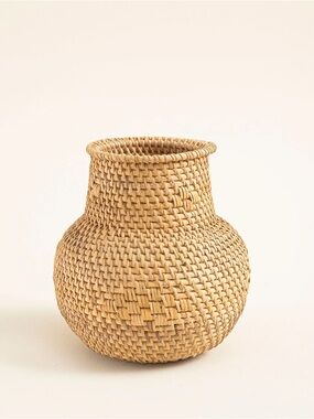 Woven Rattan Vase